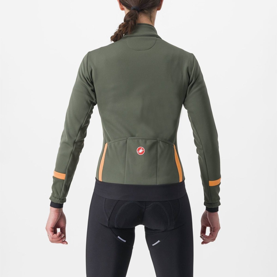 Castelli DINAMICA 2 Women Jackets Green | 3149WRASE