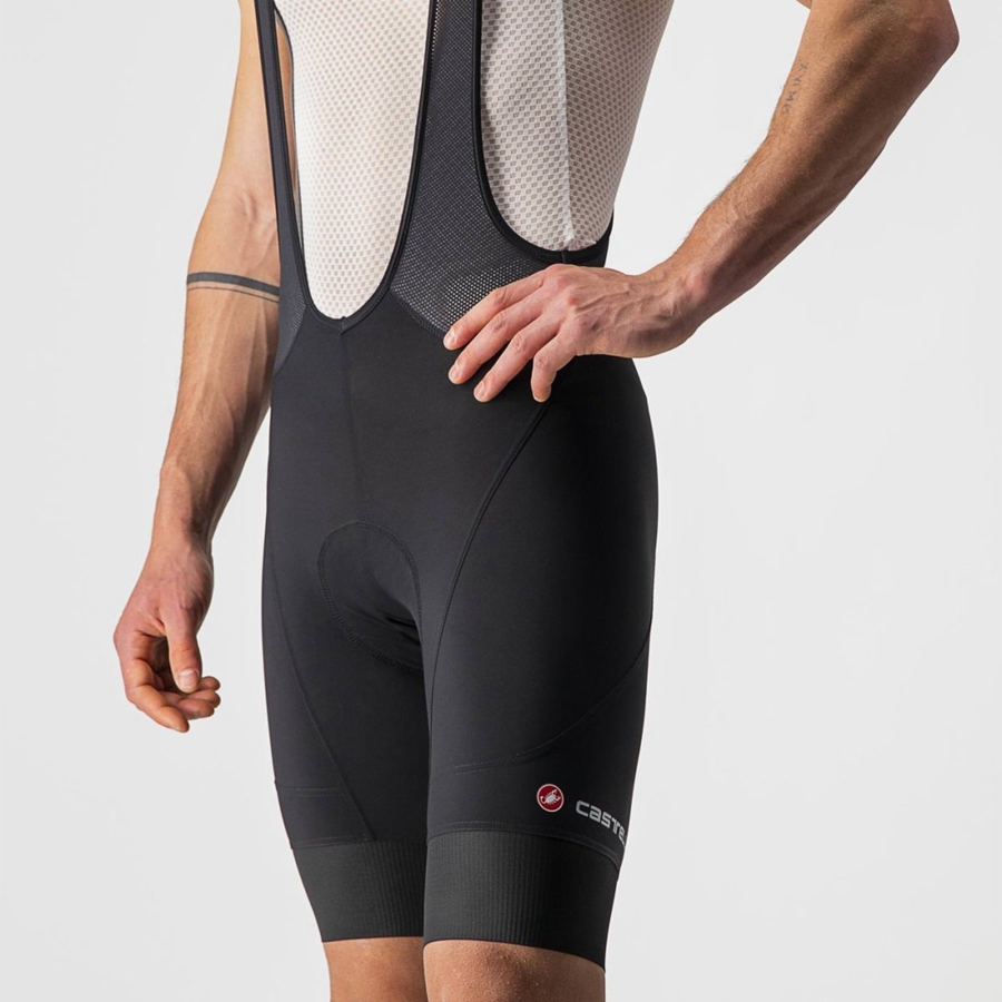 Castelli ENDURANCE 3 Men Bib Shorts Black | 3286PBAFU