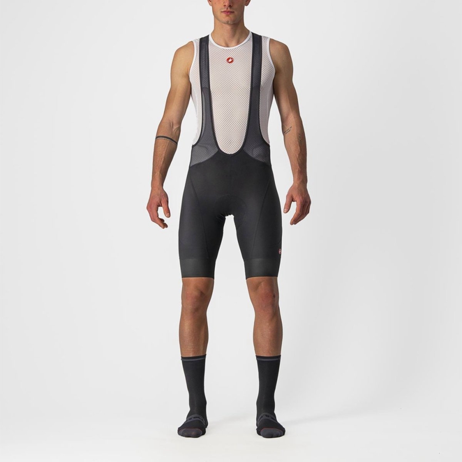 Castelli ENDURANCE 3 Men Bib Shorts Black | 3286PBAFU