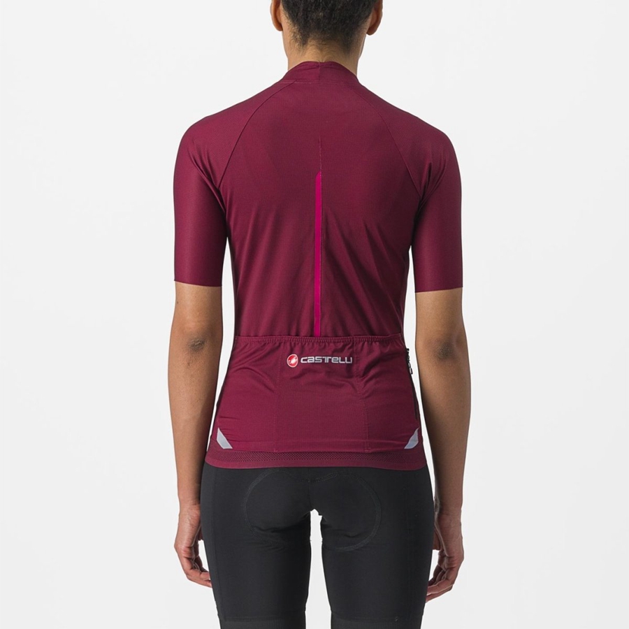 Castelli ENDURANCE W Women Jersey Burgundy | 6781GIWFD