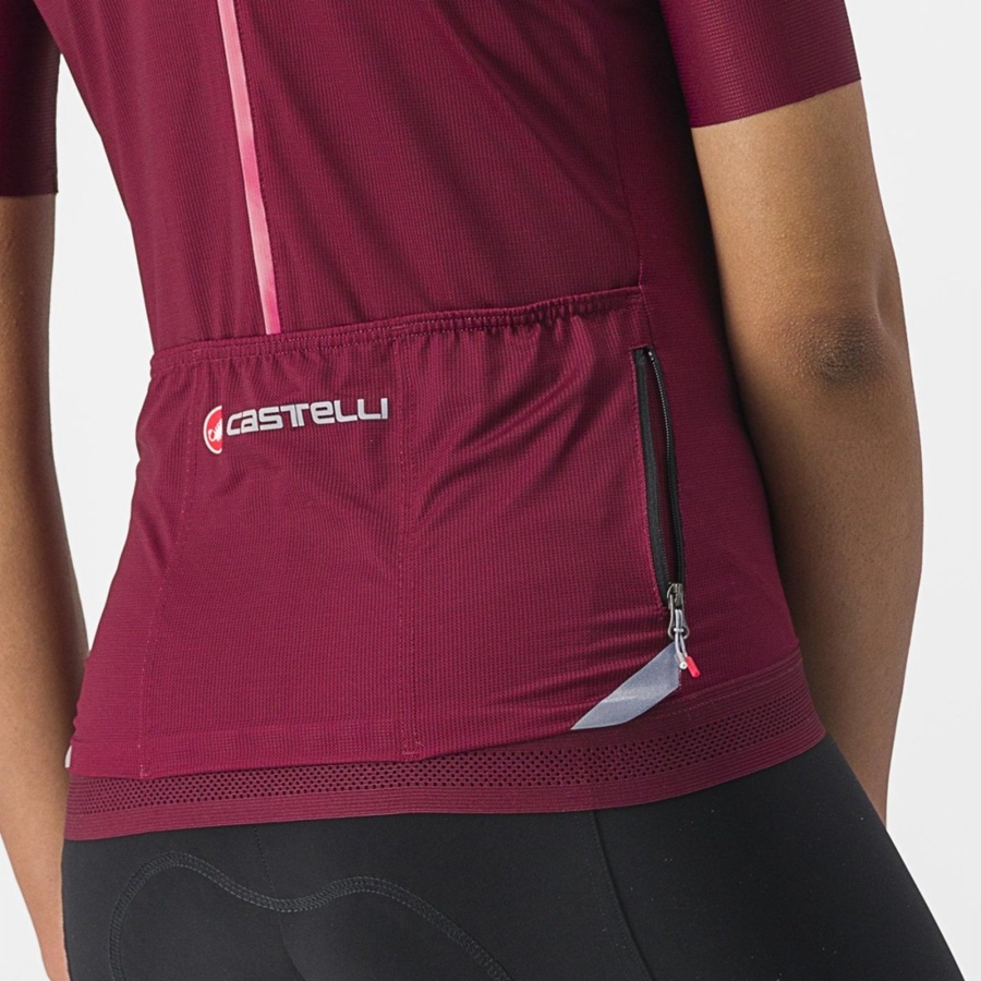 Castelli ENDURANCE W Women Jersey Burgundy | 6781GIWFD