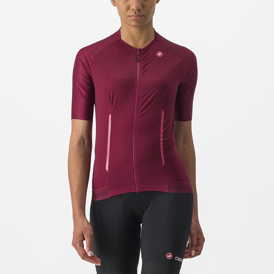 Castelli ENDURANCE W Women Jersey Burgundy | 6781GIWFD