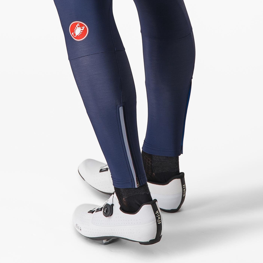 Castelli ENTRATA Men Bib Tights Blue | 4352EFWSJ