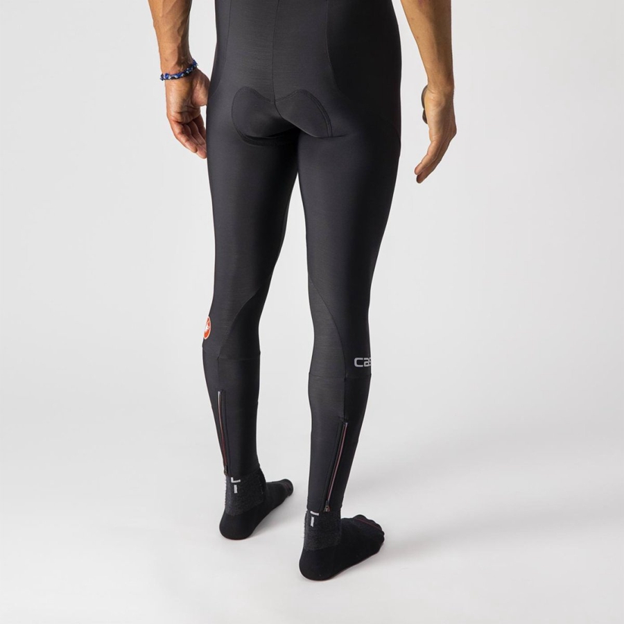 Castelli ENTRATA Men Leggings Black | 9842FDGRV