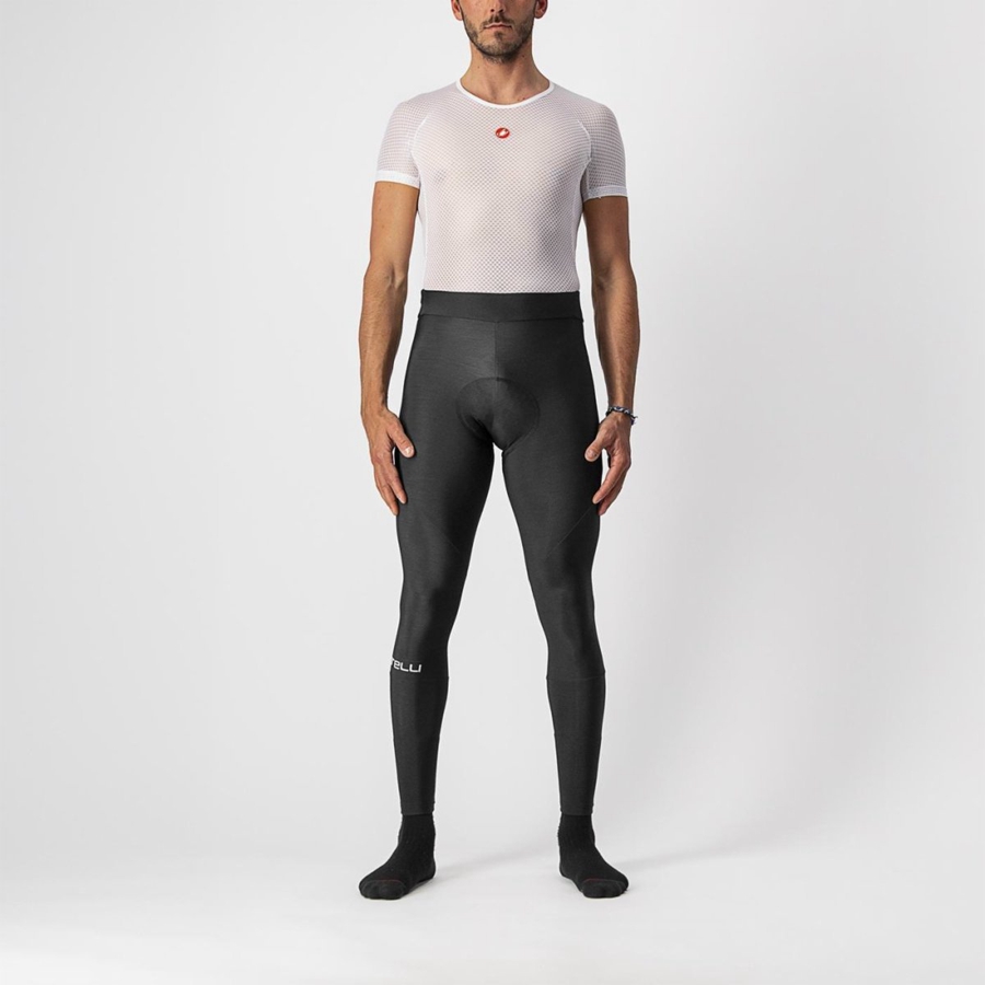 Castelli ENTRATA Men Leggings Black | 9842FDGRV