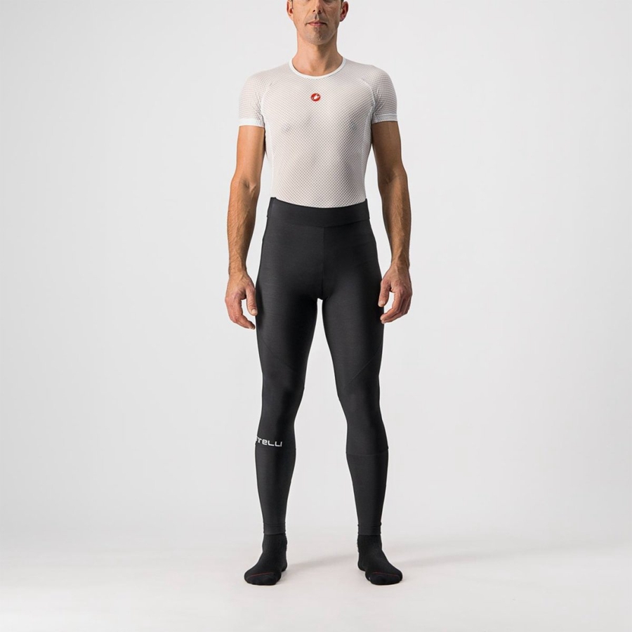 Castelli ENTRATA NO PAD Men Leggings Black | 1967DWFIG