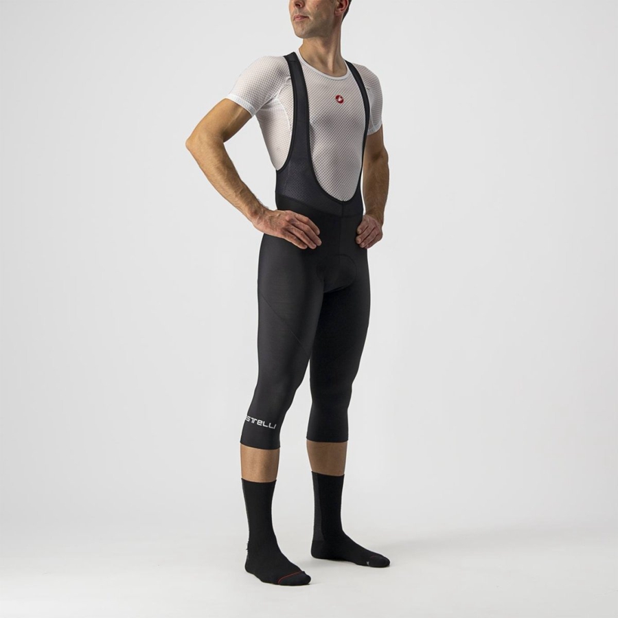 Castelli ENTRATA THERMAL BIB KNICKER Men Leggings Black | 8704EGXVI