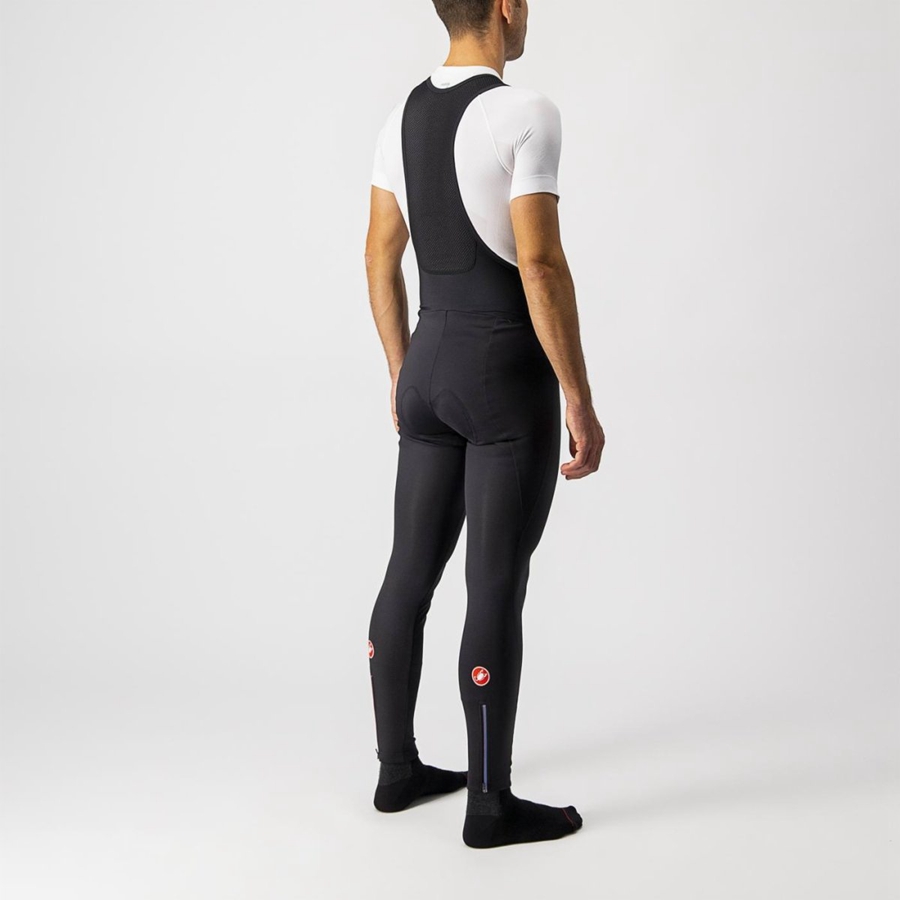 Castelli ENTRATA WIND Men Bib Tights Black | 5892ZGNQJ