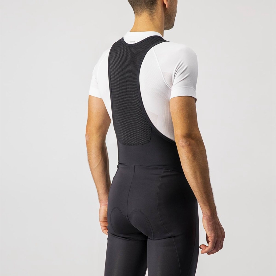 Castelli ENTRATA WIND Men Bib Tights Black | 5892ZGNQJ