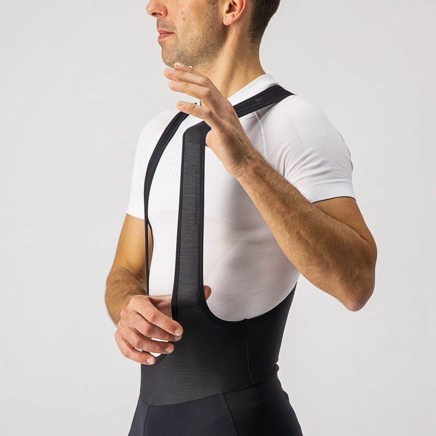 Castelli ENTRATA WIND Men Bib Tights Black | 5892ZGNQJ