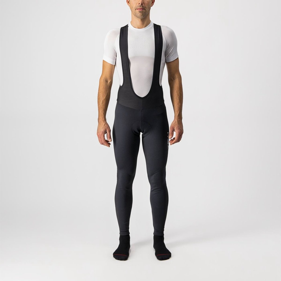 Castelli ENTRATA WIND Men Bib Tights Black | 5892ZGNQJ