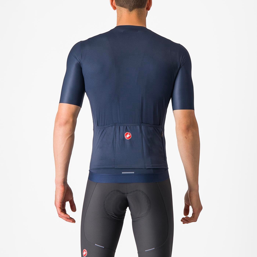 Castelli ESPRESSO Men Jersey Blue / Silver | 6973HNOMG