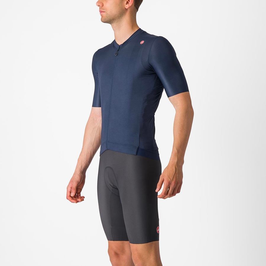 Castelli ESPRESSO Men Jersey Blue / Silver | 6973HNOMG