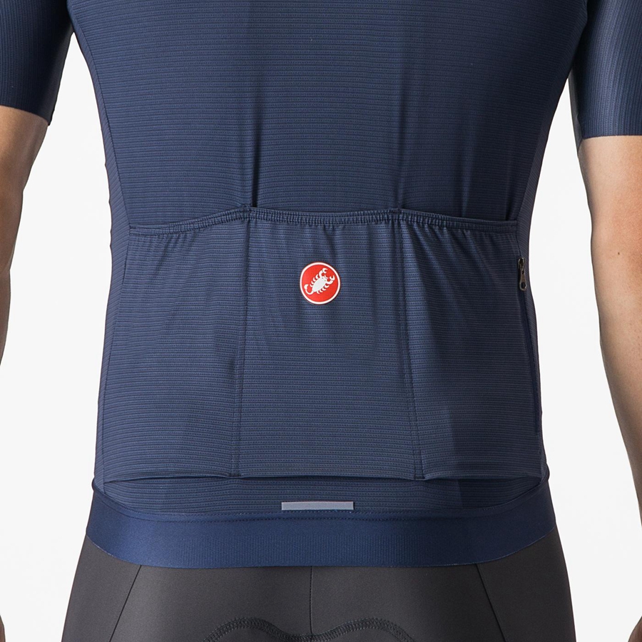 Castelli ESPRESSO Men Jersey Blue / Silver | 6973HNOMG