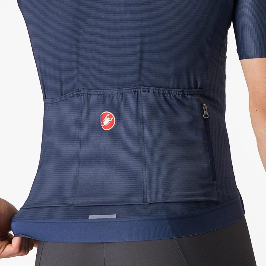 Castelli ESPRESSO Men Jersey Blue / Silver | 6973HNOMG