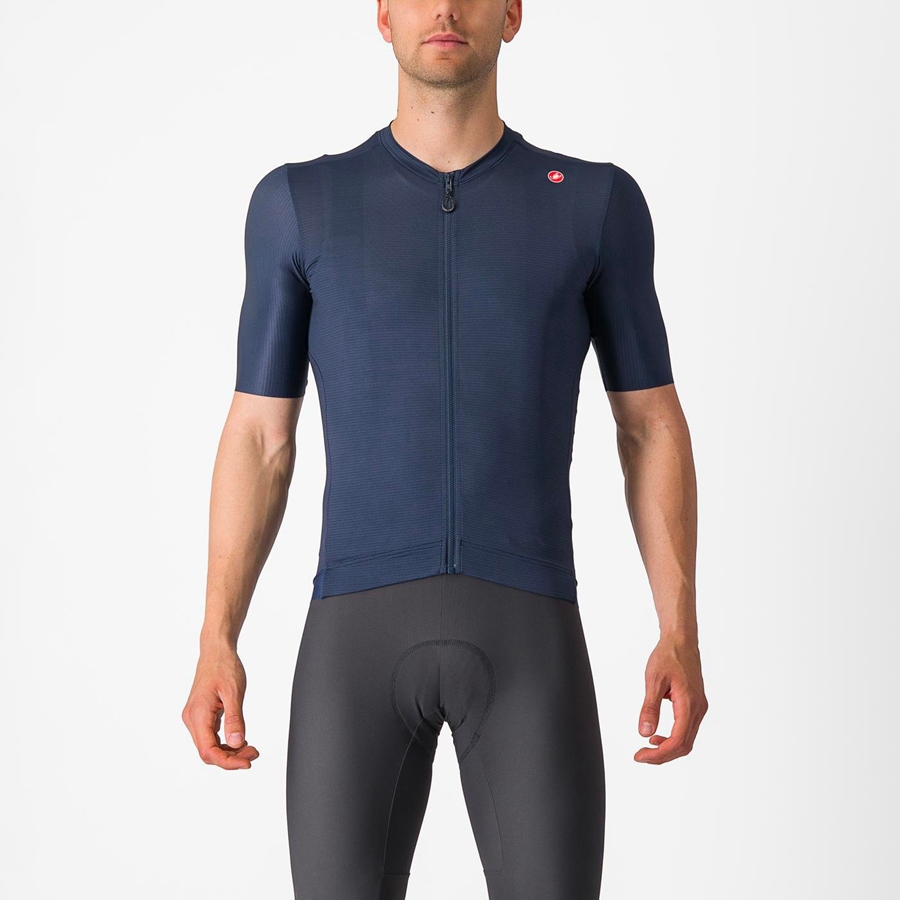 Castelli ESPRESSO Men Jersey Blue / Silver | 6973HNOMG