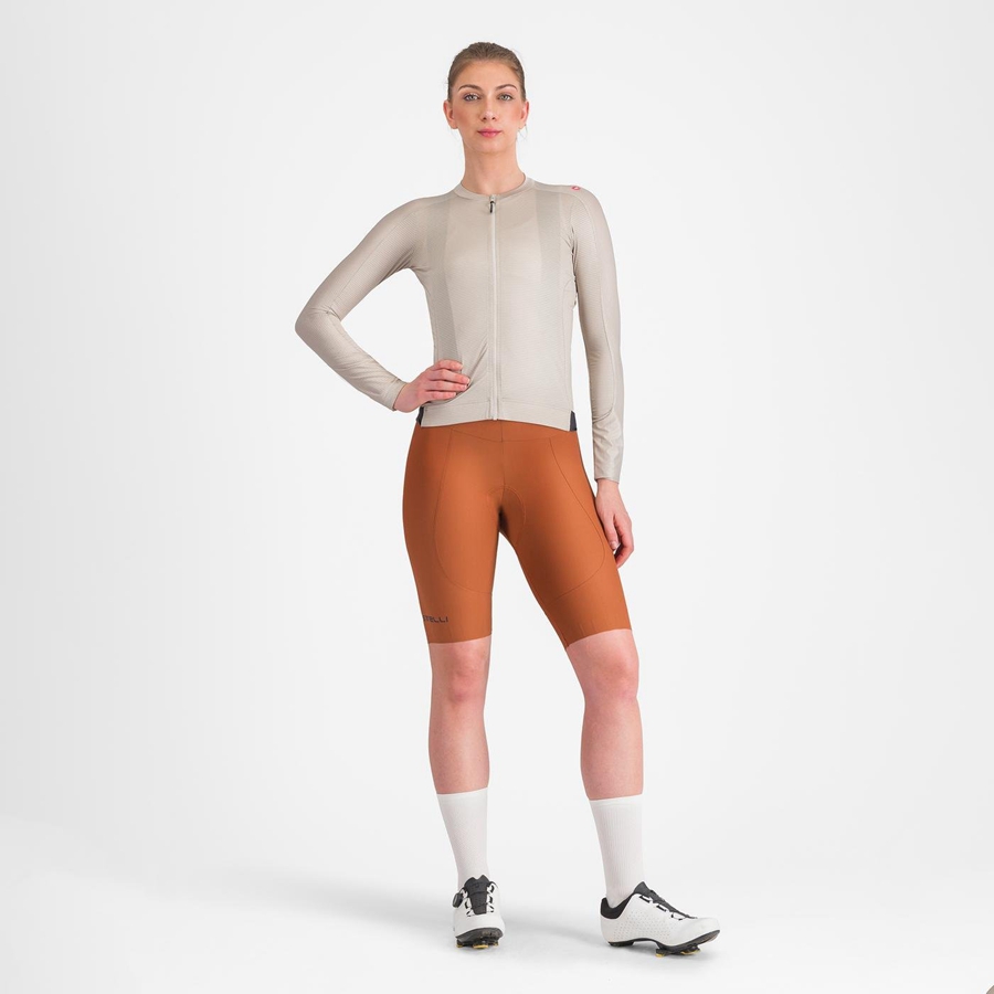 Castelli ESPRESSO W DT Women Bib Shorts Beige | 7423CKJSW