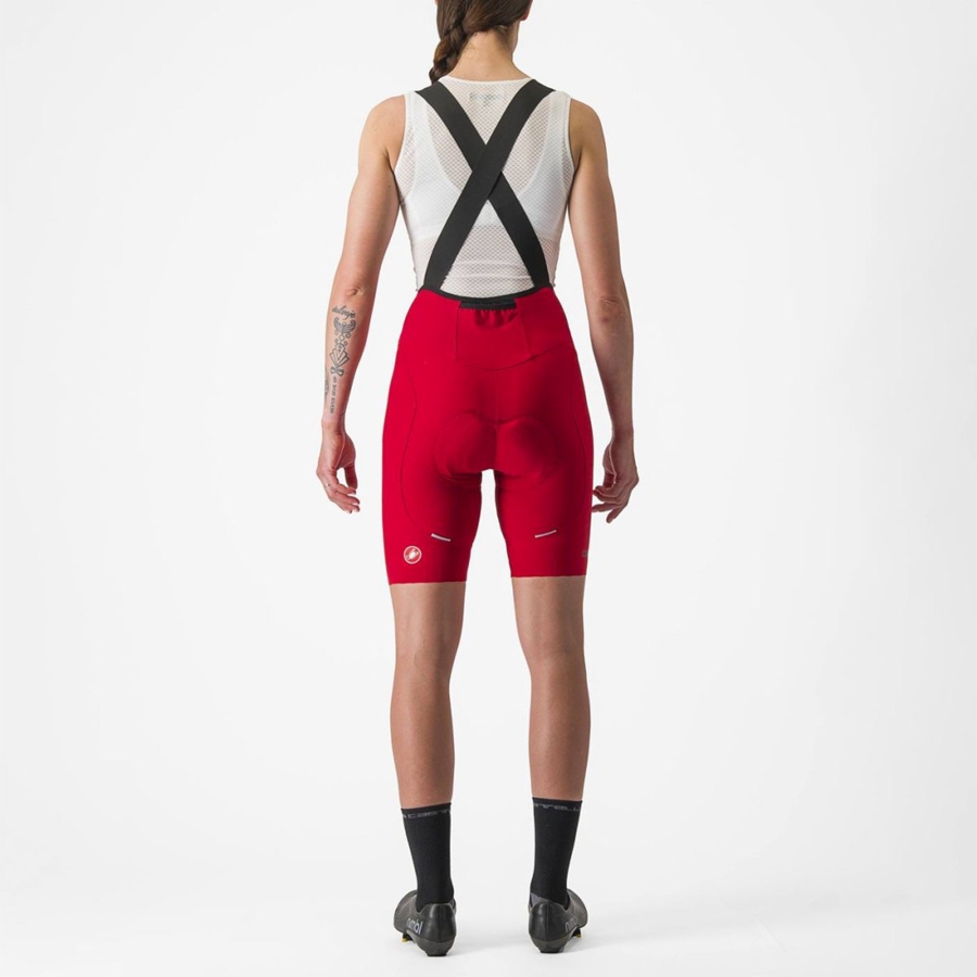 Castelli ESPRESSO W DT Women Bib Shorts Red | 3264WGBDL