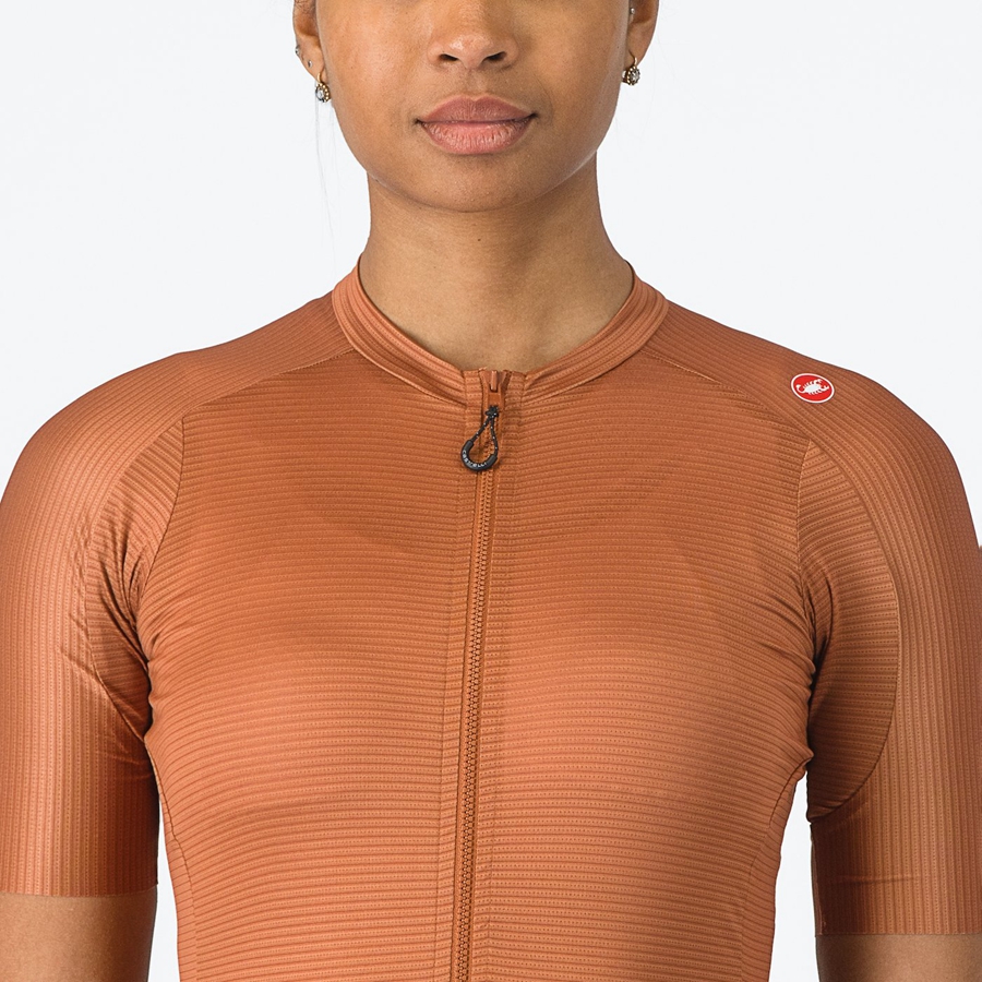 Castelli ESPRESSO W Women Jersey Beige / Dark Grey | 4368DVAOE