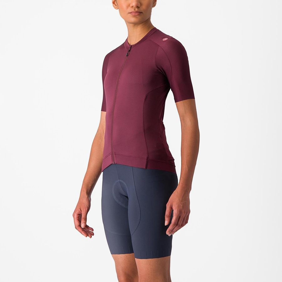 Castelli ESPRESSO W Women Jersey Deep Burgundy / Deep Burgundy | 1802AQKVF