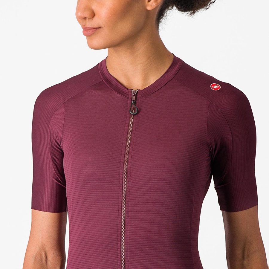 Castelli ESPRESSO W Women Jersey Deep Burgundy / Deep Burgundy | 1802AQKVF