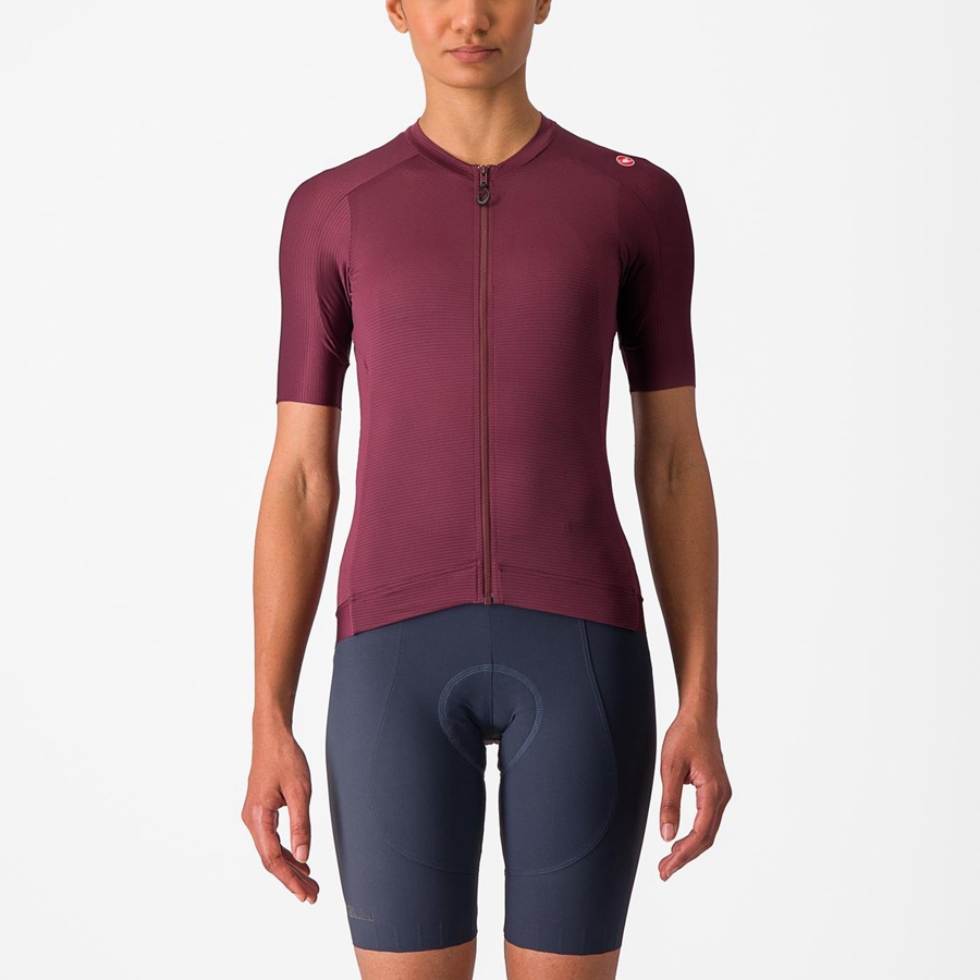 Castelli ESPRESSO W Women Jersey Deep Burgundy / Deep Burgundy | 1802AQKVF