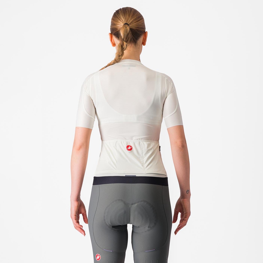 Castelli ESPRESSO W Women Jersey White / Dark Grey | 5314YHZTI