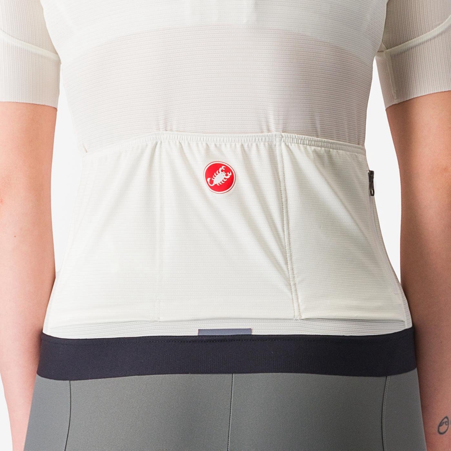 Castelli ESPRESSO W Women Jersey White / Dark Grey | 5314YHZTI