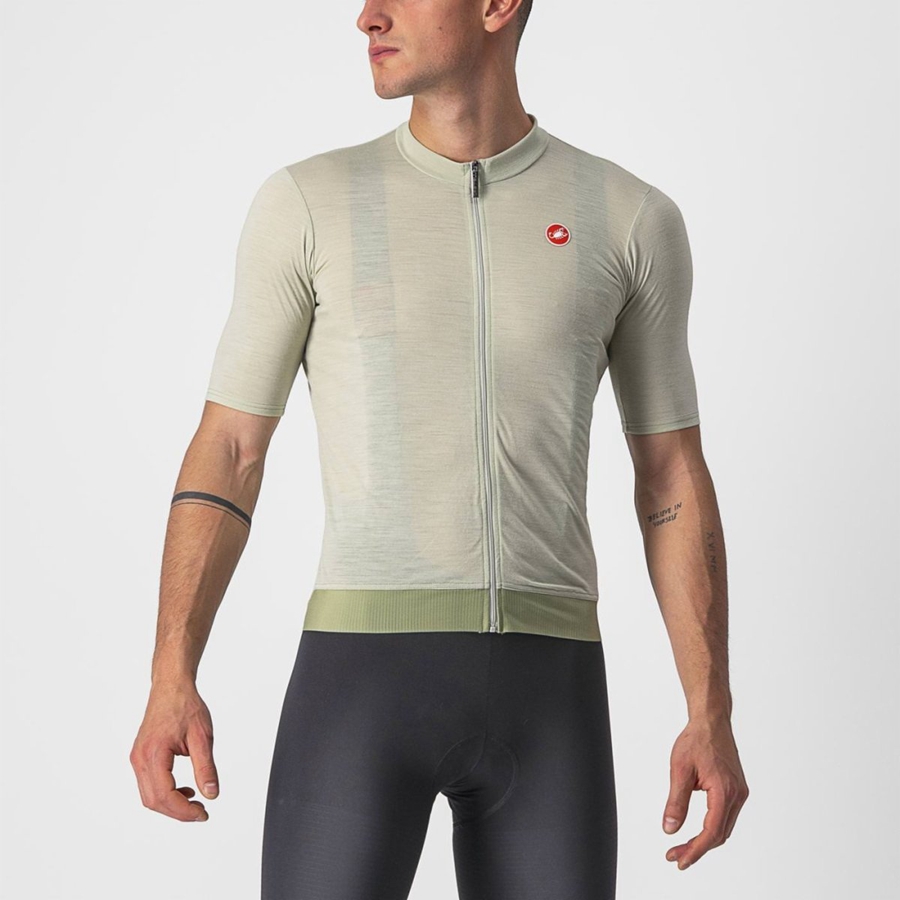 Castelli ESSENZA Men Jersey Green | 3127OUHJV