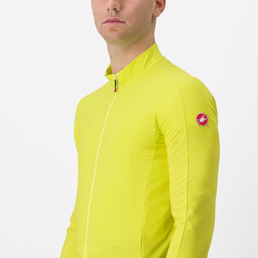 Castelli FLIGHT AIR Men Jersey Yellow | 5826XVTIB