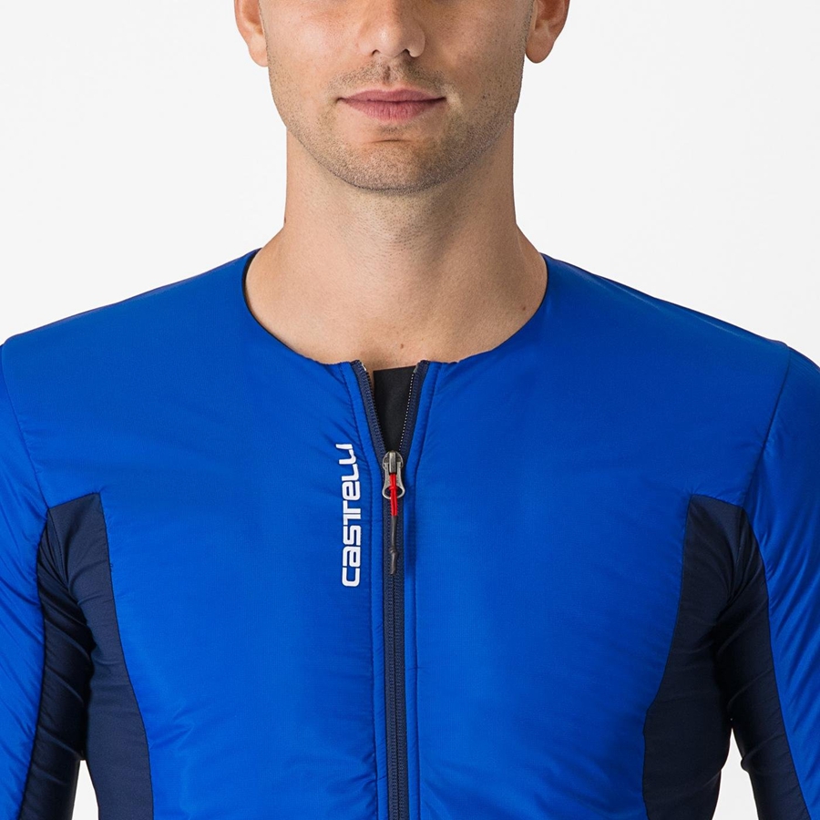 Castelli FLY JACK-SEY Men Jackets Blue / Blue | 2153XSMAG