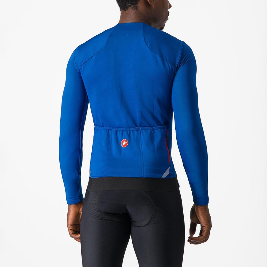 Castelli FLY LS Men Jersey Blue | 9103NTCHS