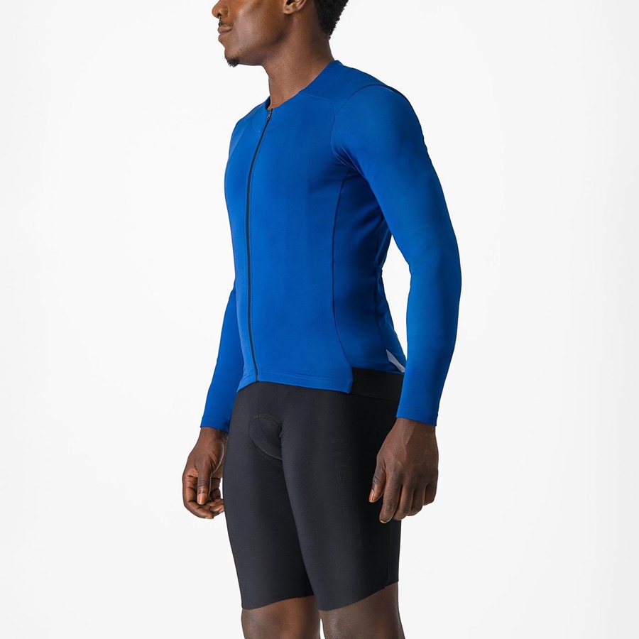 Castelli FLY LS Men Jersey Blue | 9103NTCHS