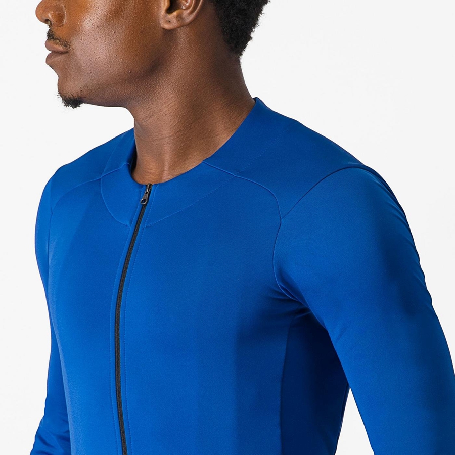 Castelli FLY LS Men Jersey Blue | 9103NTCHS