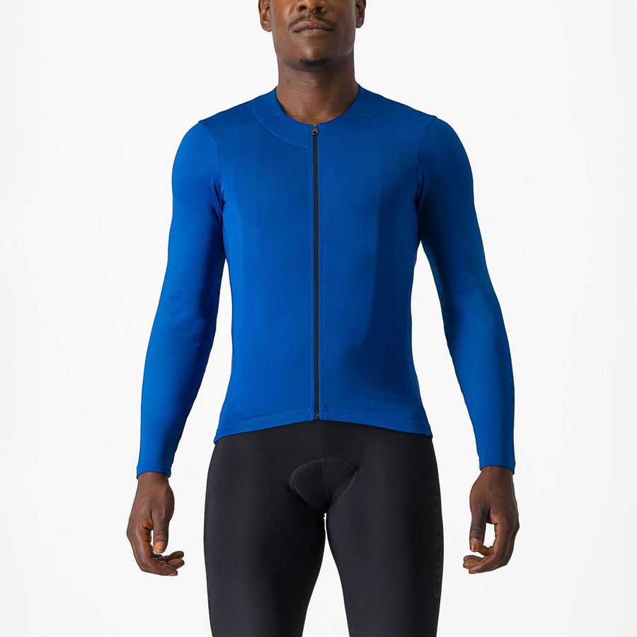 Castelli FLY LS Men Jersey Blue | 9103NTCHS