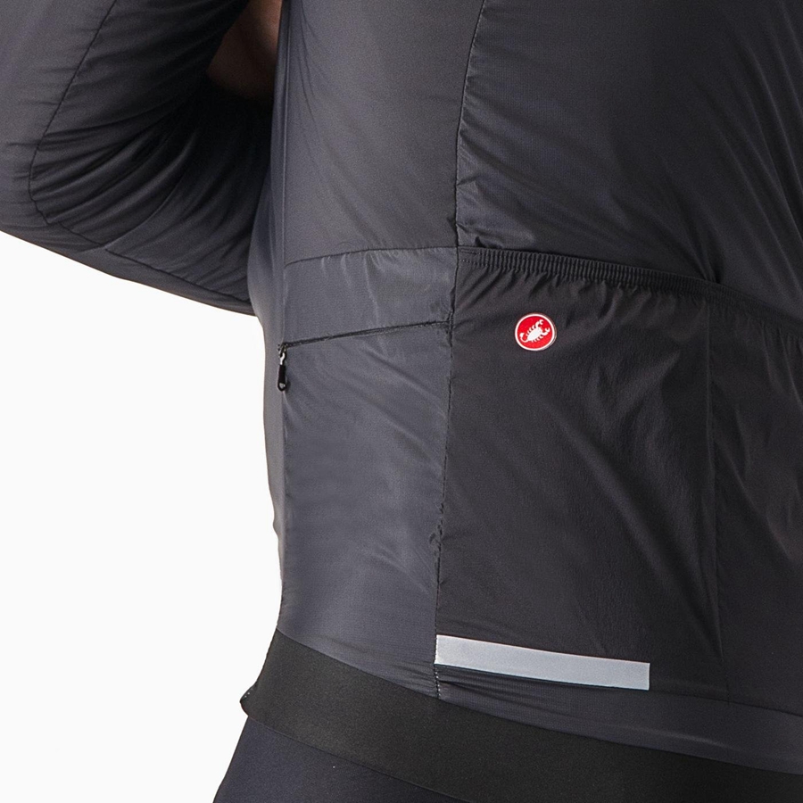 Castelli FLY THERMAL Men Jackets Black | 9516SGOKJ