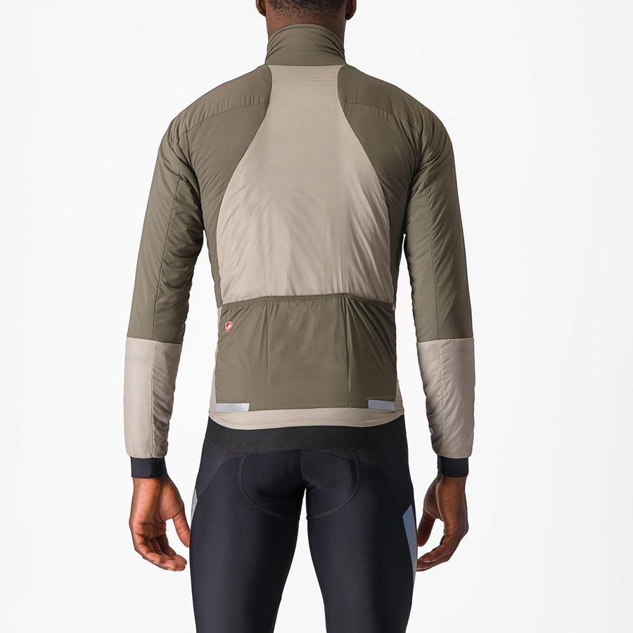 Castelli FLY THERMAL Men Jackets Green | 8142OPTWK