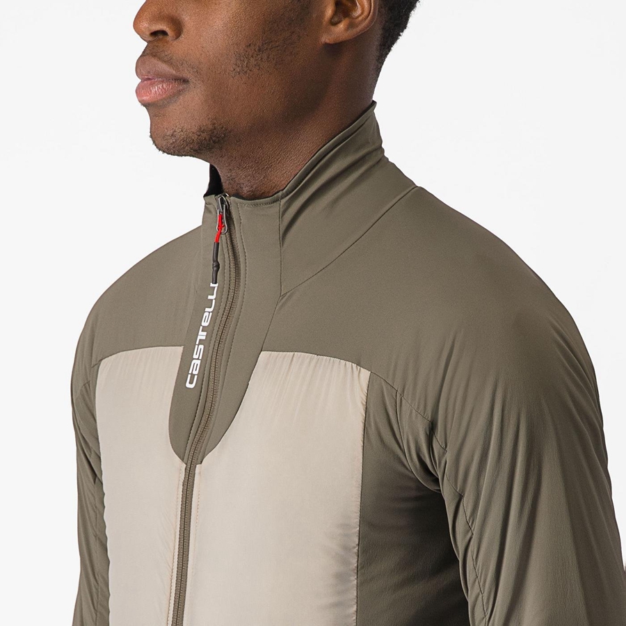 Castelli FLY THERMAL Men Jackets Green | 8142OPTWK