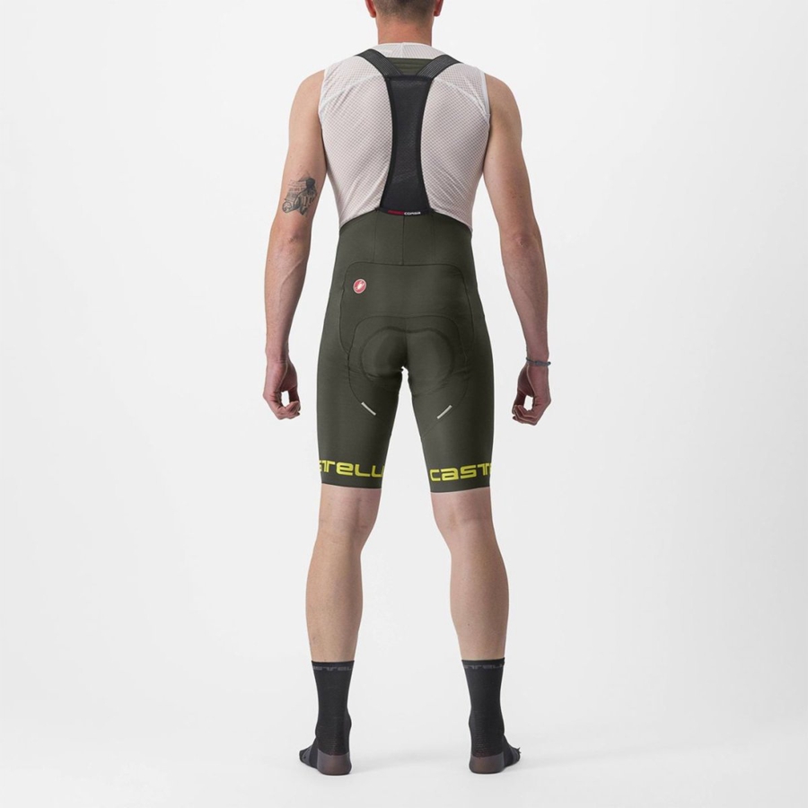 Castelli FREE AERO RC CLASSIC Men Bib Shorts Deep Green | 7123HPXCZ