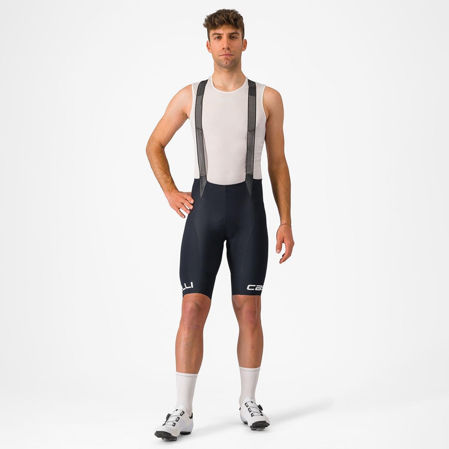 Castelli FREE AERO RC CLASSIC Men Bib Shorts Black / White | 4035YBTKQ