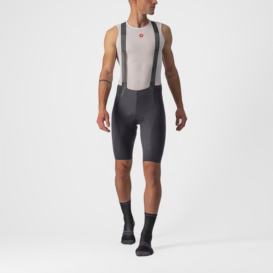 Castelli FREE AERO RC Men Bib Shorts Dark Grey | 7069CGETD