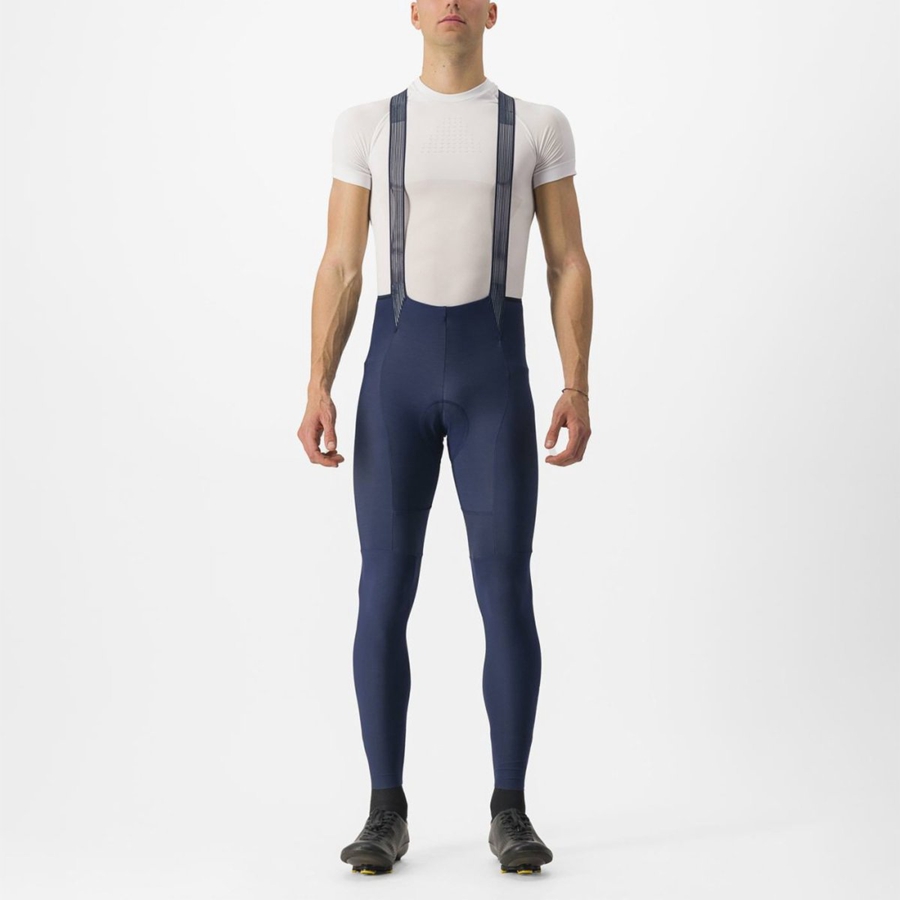 Castelli FREE AERO RC Men Bib Tights Blue | 7086IKMEQ