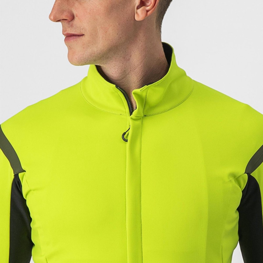 Castelli GABBA RoS 2 Men Jackets Light Green / Dark Grey | 6254JYUIM