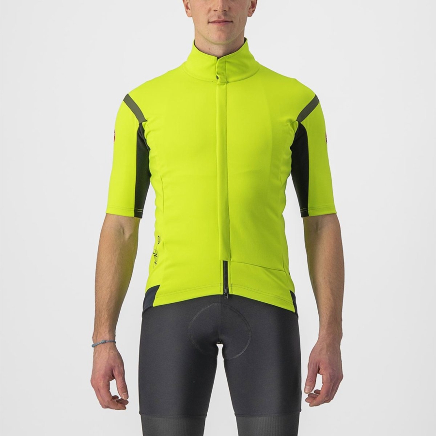 Castelli GABBA RoS 2 Men Jackets Light Green / Dark Grey | 6254JYUIM