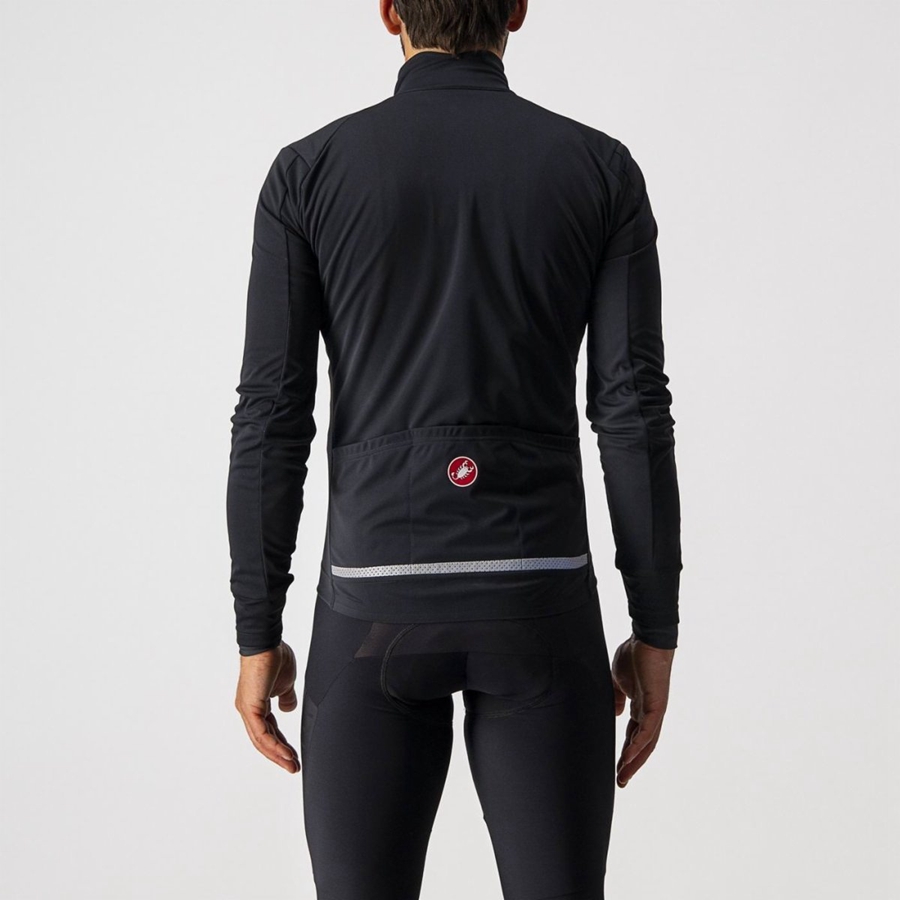 Castelli GO Men Jackets Black / White | 7469MBYFJ