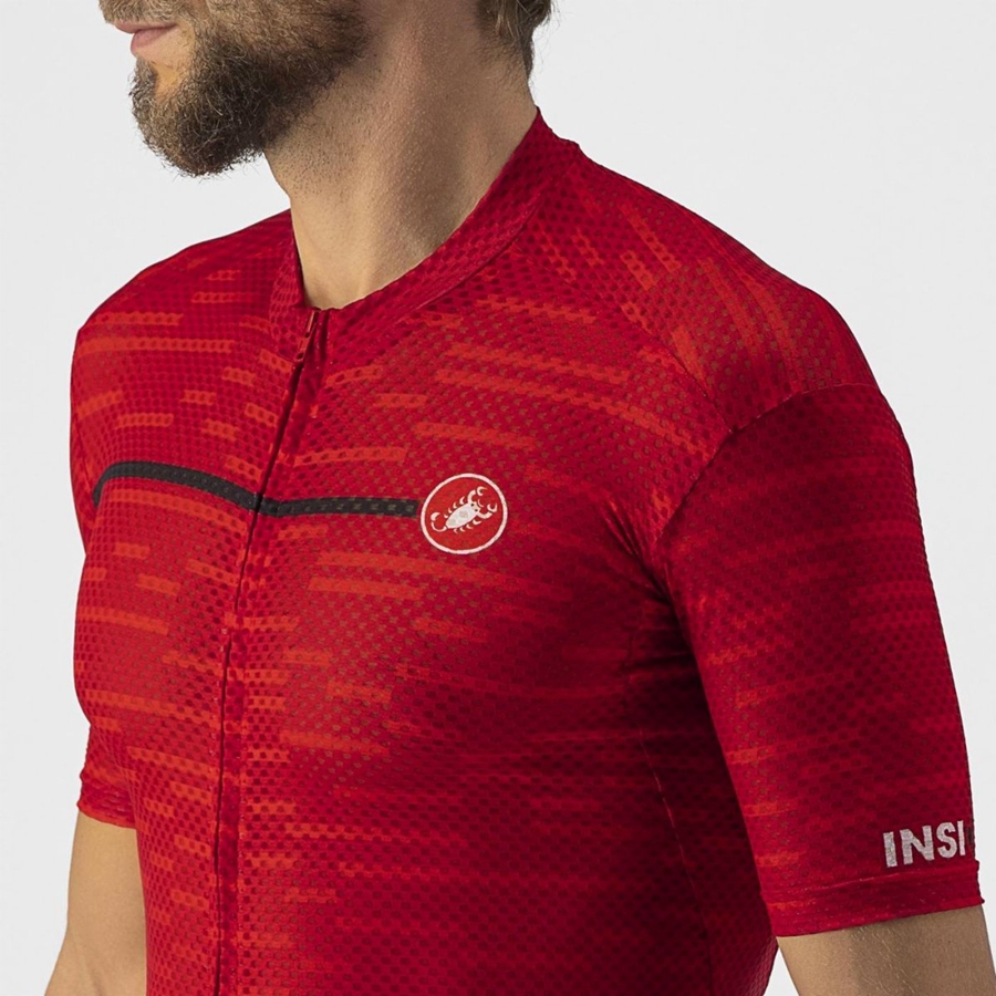 Castelli INSIDER Men Jersey Dark Red | 0459MNQKC