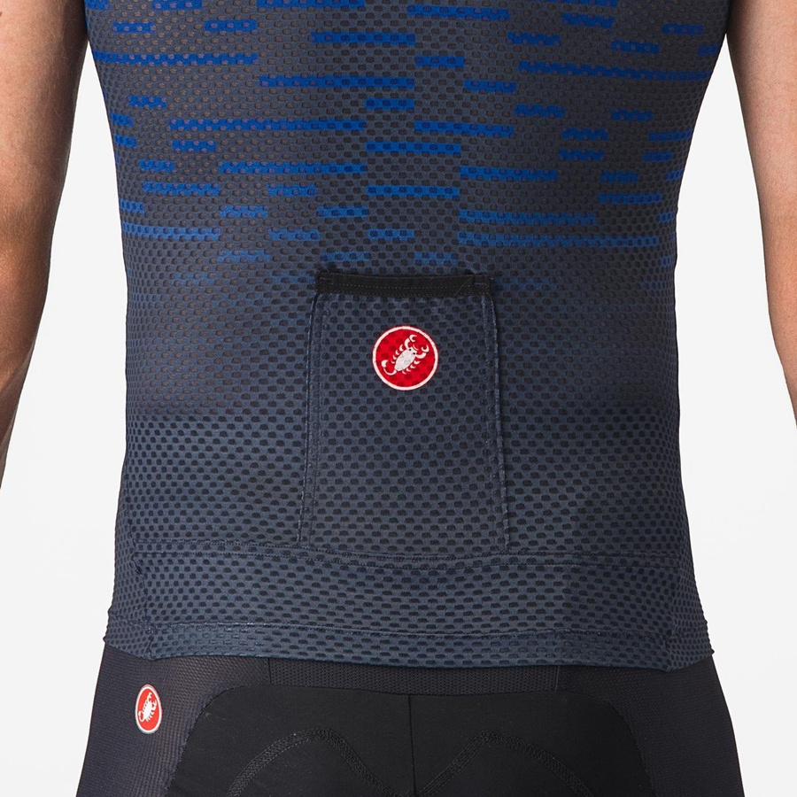 Castelli INSIDER SLEEVELESS Men Jersey Blue | 5734IZBGV