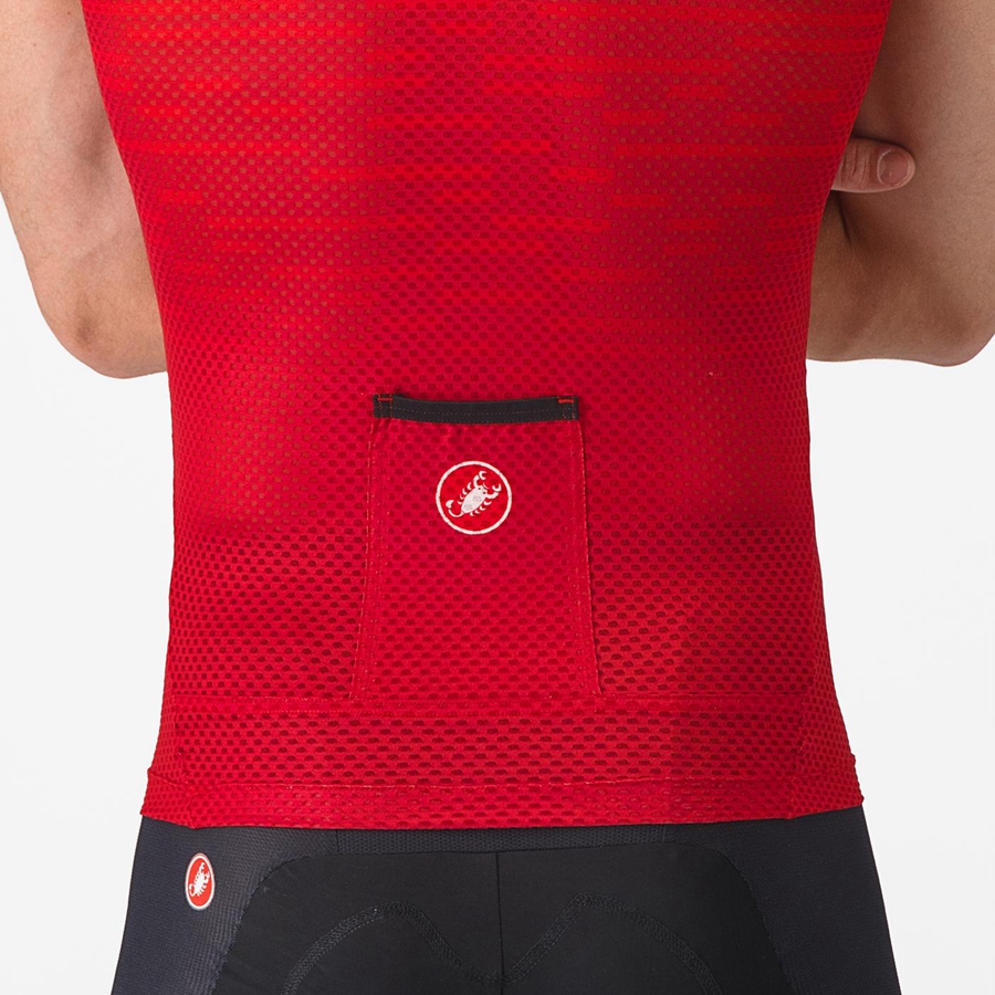 Castelli INSIDER SLEEVELESS Men Jersey Dark Red | 4287OTZGI