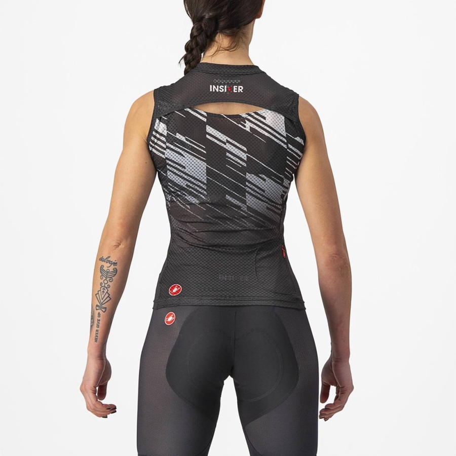 Castelli INSIDER W SLEEVELESS Women Jersey Black | 6549KGZNR