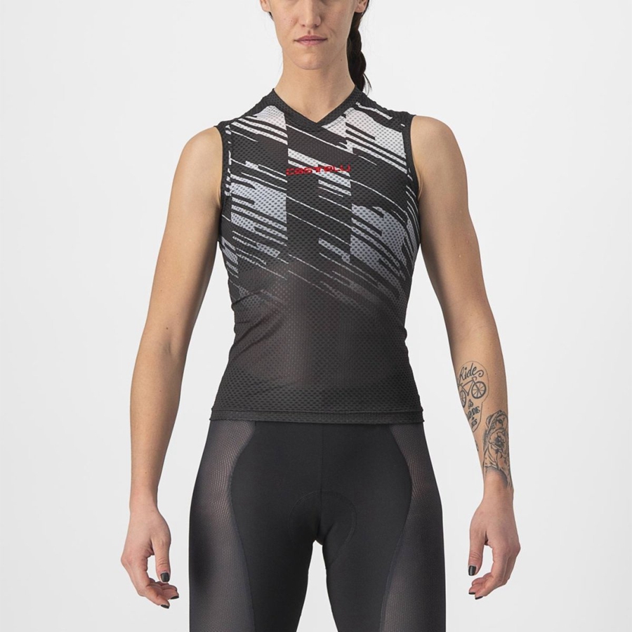 Castelli INSIDER W SLEEVELESS Women Jersey Black | 6549KGZNR